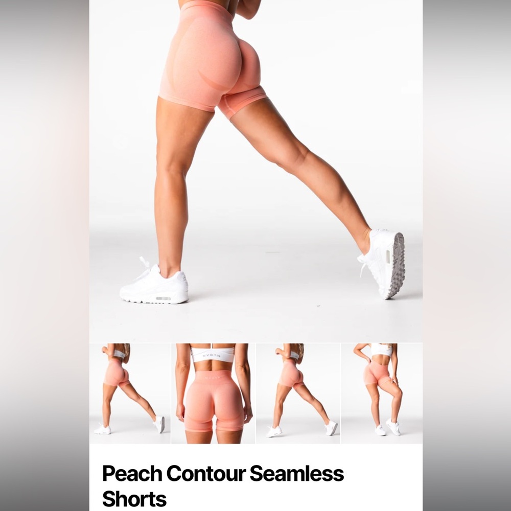 NVGTN - Peach Contour Seamless Shorts